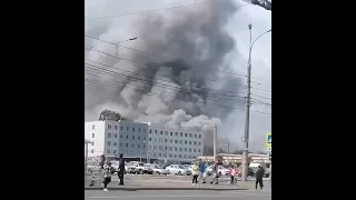 В Самаре на территории бывшего подшипникового завода произошел крупный пожар