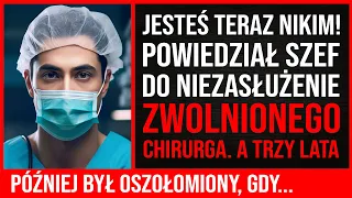 "Jesteś Teraz Nikim!" - Powiedział Główny Chirurg Do Niezasłużenie Zwolnionego Chirurga. Ale Nagle..