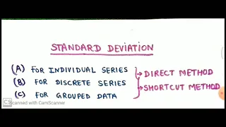 STANDARD DEVIATION | Individual Series | Direct Method | Shortcut Method | Special | English