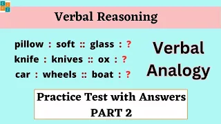 VERBAL ANALOGY TEST PART 2 || APTITUDE TEST || JOB PLACEMENT TEST || COGAT || GATE || OLSAT