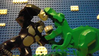 Have you ever seen a LEGO King Kong Vs. T-Rex stop motion like this?