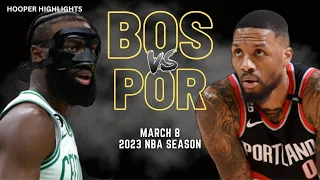 Boston Celtics vs Portland Trail Blazers Full Game Highlights | Mar 8 | 2023 NBA Season