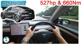 Part 2/2 | Tesla Model Y Performance AWD 527Hp/660Nm | Malaysia #POV [Genting Run 冲上云霄][CC Subtitle]