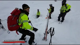 Dispersi sotto una valanga, esercitazione del Soccorso Alpino GdF - Chiamata d'emergenza 24/07/2023