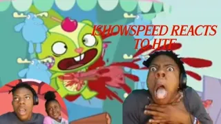 ISHOWSPEED REACTS TO HAPPY TREE FRIENDS WITH HER DAUGHTER ON STREAM!!! (GONE WRONG) [FULL VIDEO]