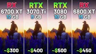 RX 6700 XT vs RTX 3070 Ti vs RTX 3080 vs RX 6800 XT - Test in 20 Games in 2024