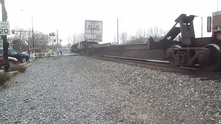 Norfolk Southern Intermodal Train With UP SD70M Passes Under Old Intermediate Signal