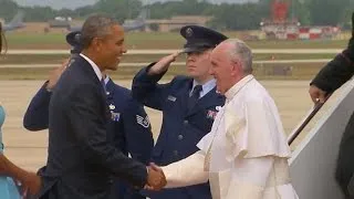 Pope Francis arrives in United States