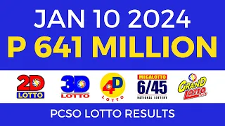 Lotto Result January 10 2024 9pm PCSO