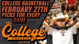 COLLEGE BASKETBALL PICKS (ONLY) - Tuesday, February 27th | TCE Trims