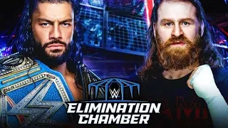 Roman reigns vs Sami Zayn full match WWE  heavyweight championship - Elimination chamber 2023