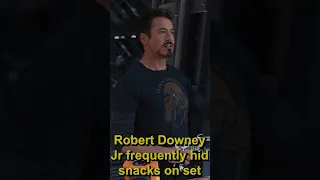 Did you know that in the Avengers? Robert Downey Jr hiding snacks on set