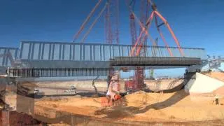 Roy Hill Rail Over Rail Bridge Construction Time Lapse
