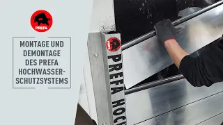 PREFA Hochwasserschutz Aufbau und Abbau