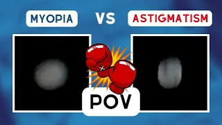 Myopia vs Astigmatism vision (POV)