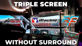 Triple Screen without Nvidia Surround | iRacing, ACC and rFactor 2