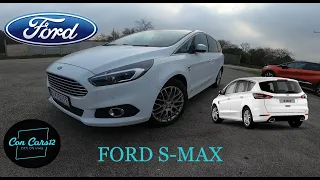 FORD S-MAX 10/2018, 1997cm3, 132kW (179PS), 4x4, A6, Diesel,  white/biela overview and Drive on Road