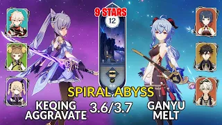 NEW 3.6/3.7 Spiral Abyss!│Keqing Aggravate and Ganyu Melt | Floor 12 - 9 Stars | Genshin Impact