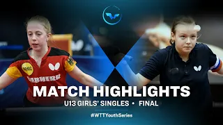 Josephina Neumann vs Eseniia Shirokova | WTT Youth Contender Otočec | U13 GS Finals