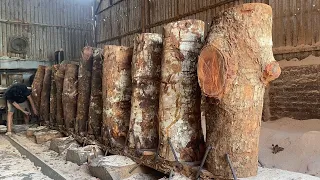 Vietnamese Wood Production Process.Vietnamese Craftsmen Have Been Making Cutting Boards For 60 Years