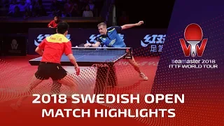 Fan Zhendong vs Mattias Falck I 2018 ITTF Swedish Open Highlights (1/2)