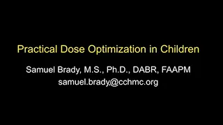 2023 Virtual Symposium: Practical Dose Optimization in Children