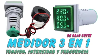 Medidor 3 en 1 : medir Tension, Intensidad y Frecuencia de forma facil.