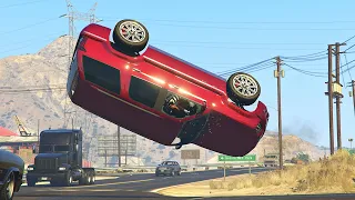 GTA 5 - Realistic Car Crashes Compilation (Slow Motion) Ep.3