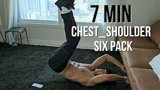 7 MIN Chest. Shoulder & Six Pack Workout at Home (No Equipmnet)