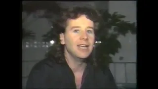 Simple Minds  interwiew Jim Kerr  at Ibrox Stadium Glasgow 1986