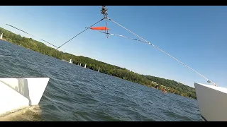 Catamaran Sailing Bostalsee Germany (Dart Sting 15) Segeln