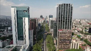 Recorrido aéreo Paseo de la Reforma CDMX