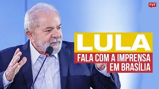 Lula fala com a imprensa em Brasília