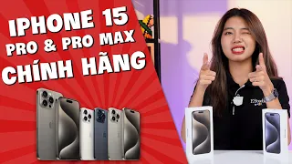 Mở hộp iPhone Pro và iPhone 15 Pro Max chính hãng Việt Nam - Màu Titan Tự nhiên quá xịn !!!