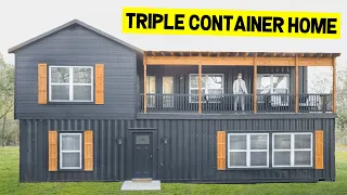 HUGE MODERN 2-STORY TRIPLE SHIPPING CONTAINER HOME (3x40ft Containers)