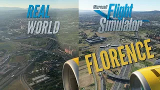 Microsoft Flight Simulator (FS2020) vs Real Life | Landing in Florence Peretola