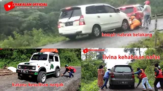 katana, livina, agya, innova panik di tanjakan krakalan || Crew krakalan || @krakalanofficial