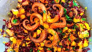 Como hacer Pulpo al ajillo - Paso a paso.