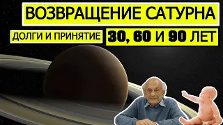 ВОЗВРАЩЕНИЕ САТУРНА. 30, 60 И 90 ЛЕТ. ПЕРЕХОДНЫЕ ВОЗРАСТНЫЕ ПЕРИОДЫ 🤔🤨