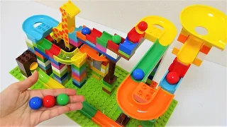 Marble Run Race ASMR ☆ Satisfying Building Blocks Original colorful course2