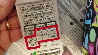 Set Day/Time on FUJITSU MiniSplit Remote