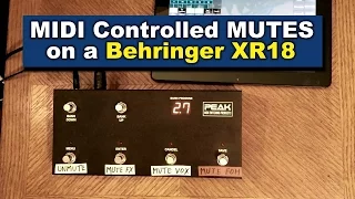 MIDI Controlled MUTES - Behringer XR18 X18 Digital Mixers