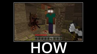 Minecraft Wait What Meme (Scary Herobrine)