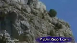 Eagle throws goat off cliff to its death