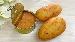 They serve you TUNA and 2 POTATOES for a quick and tasty dinner. quick and easy recipes asmr