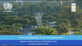 Webinar: Financing adaptation at the sub-national level