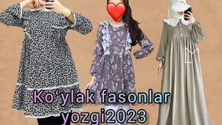 Ёз фаслига кўйлак фасонлар 2023 Koʻylak lozim uzun koʻylak yoz fasli uchun shtapel xarir poplindan