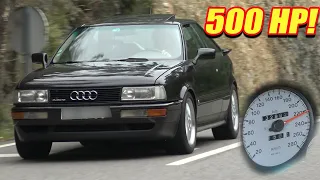 AUDI COUPE QUATTRO TURBO WITH 500HP ! INSANE!