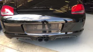 Carnewal Cayman R GT exhaust with sports cats on Boxster 987.2