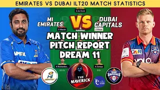 Dubai Capitals Vs Mi Emirates || ILT 20 Final Match Winner 🏆 || Fantasy Team || Pitch Report